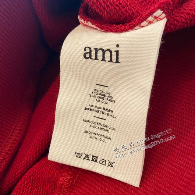 Ami專櫃2023FW新款插肩logo發泡印花純棉衛衣 男女同款 tzy3033